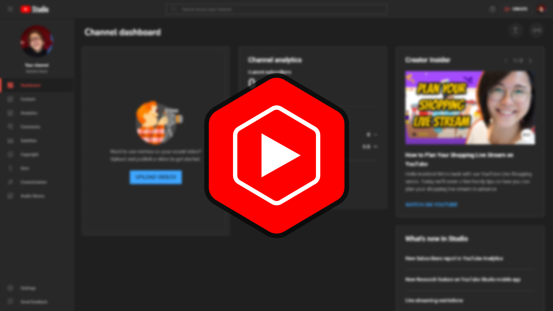 A showcase of the YouTube Studio Favicon being changed to ease confusion, showing off the YouTube Studio Favicon chrome extension made by Damien DavisNeff